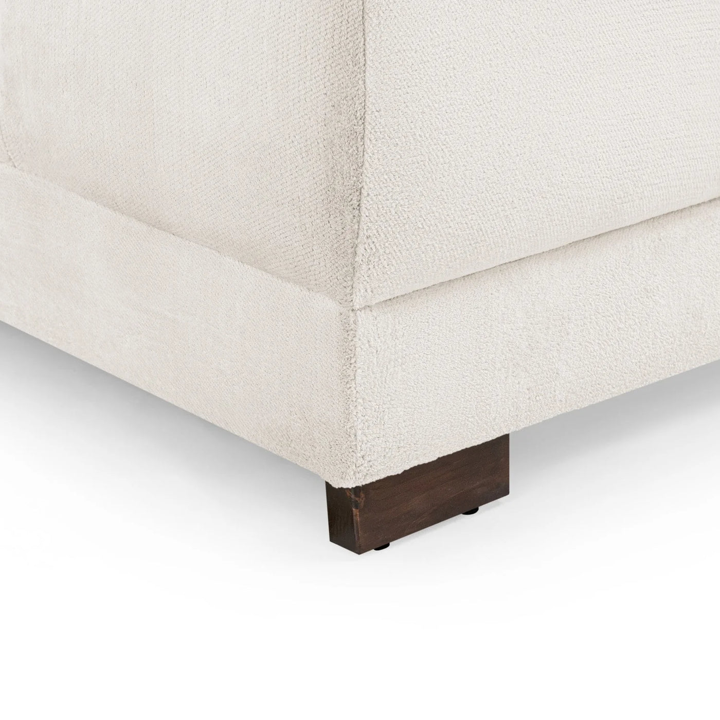 Zara Corner U Shape Cinema Cream Plush Velvet Sofa