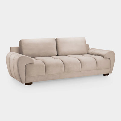 Zara Bubble Mocha Plush Velvet 3 Seater Sofa
