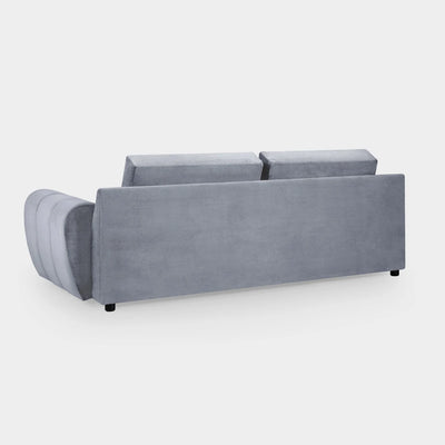 Zara Bubble Grey Plush Velvet 3 Seater Sofa