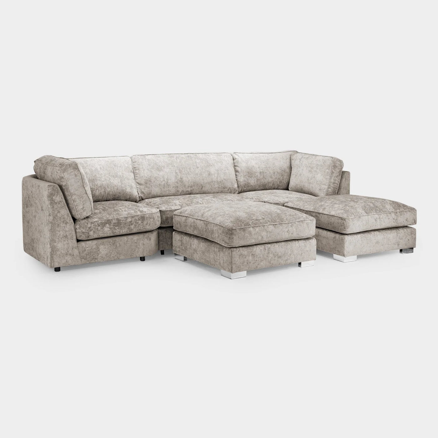 Bishop Fullback Sofa Truffle Fabric U Shape Corner Sofa