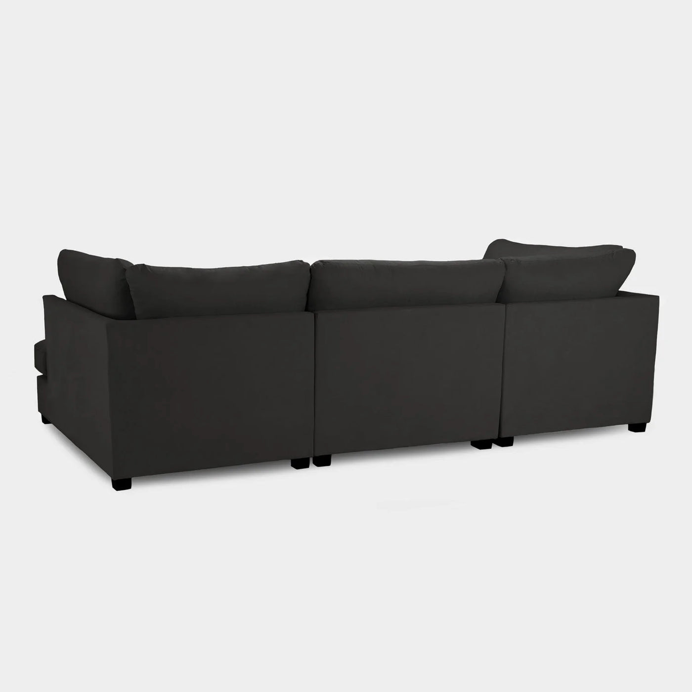 Carnaby Sofa Black Velvet U Shape Corner Sofa