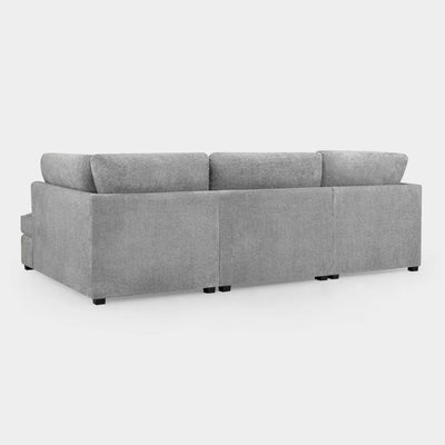 Carnaby Sofa Boucle Grey Velvet U Shape Corner Sofa