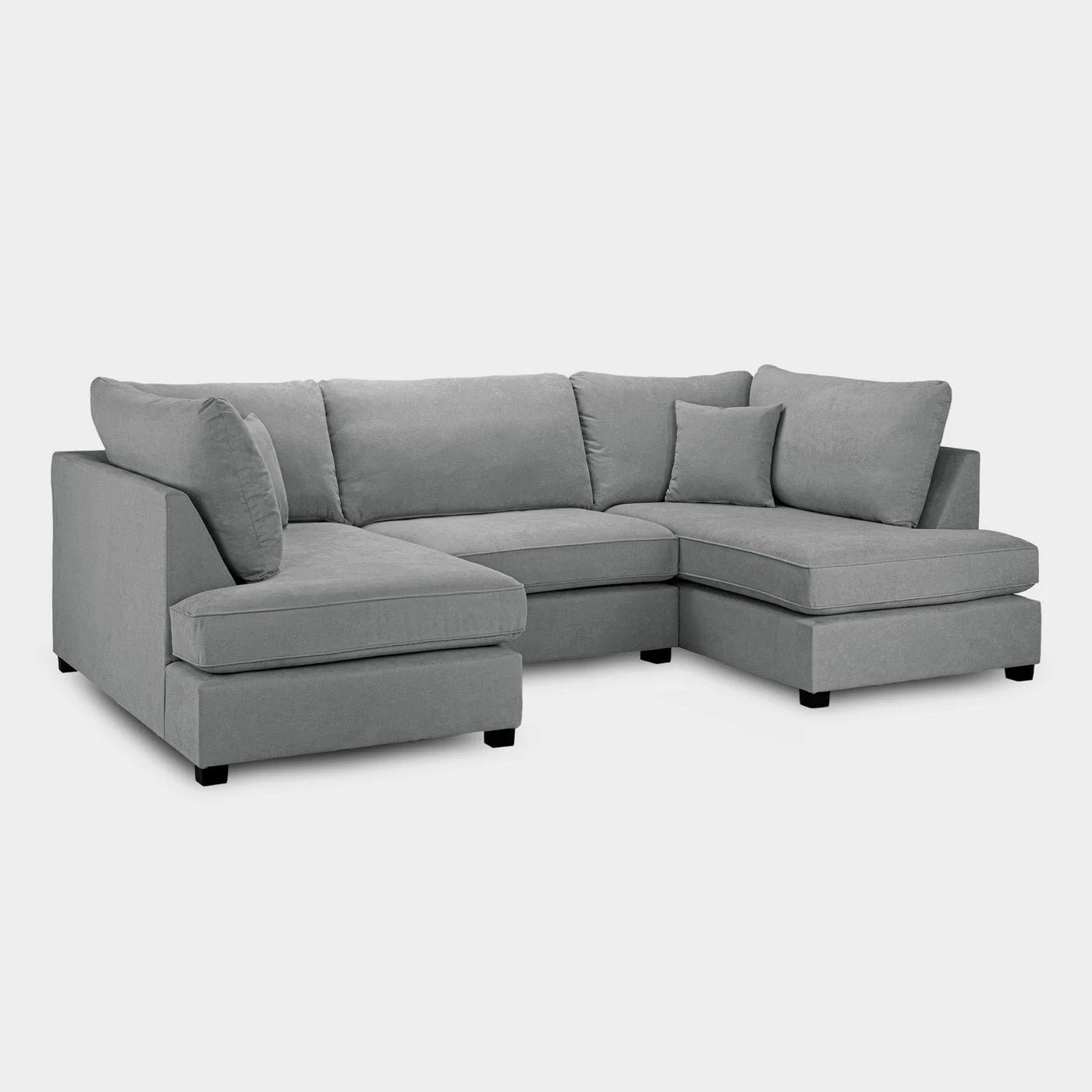 Carnaby Sofa Grey Fabric U Shape Corner Sofa