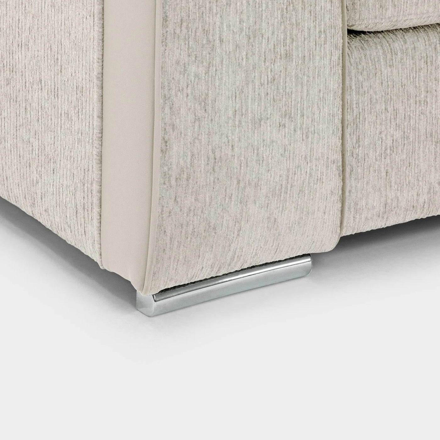 Naples Sofa Beige Fabric Large Corner Sofa