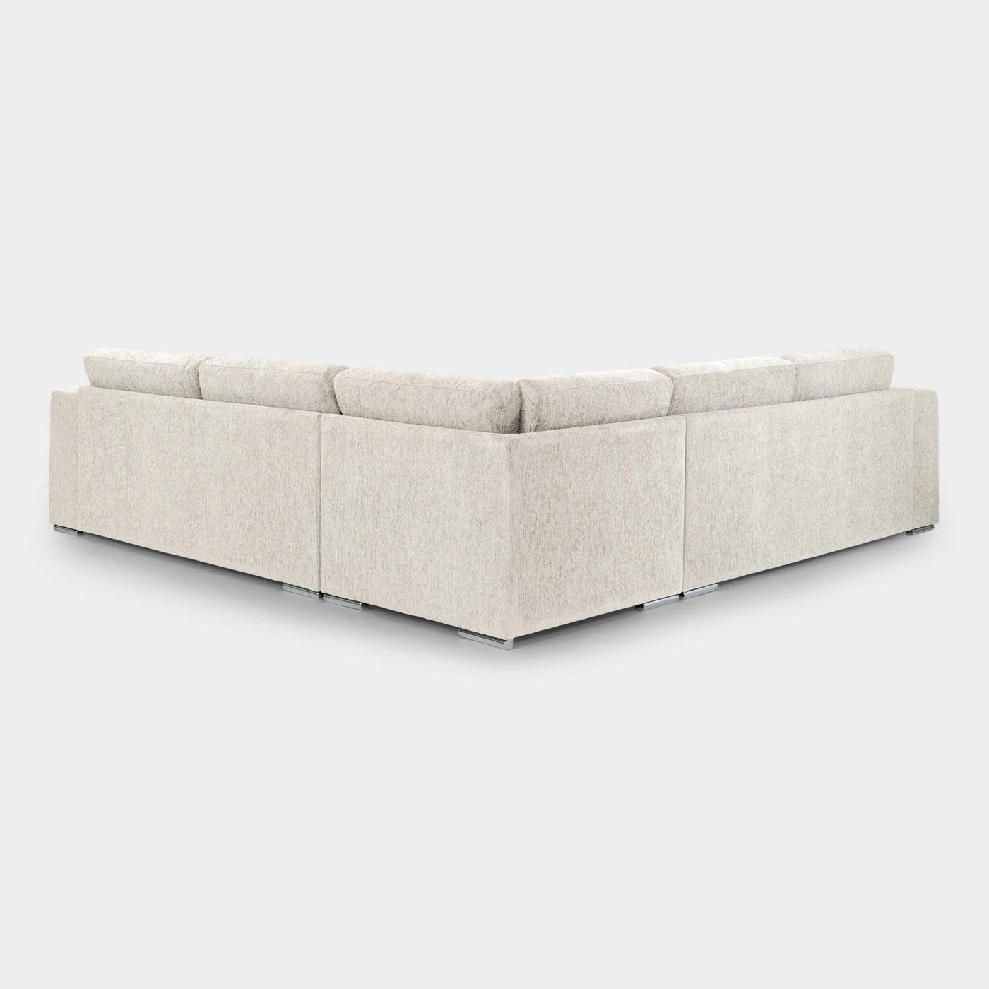 Naples Sofa Beige Fabric Large Corner Sofa