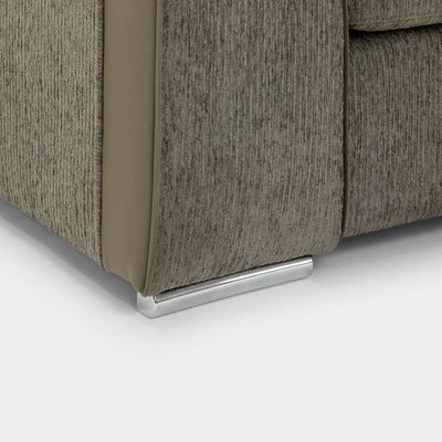 Naples Sofa Mocha Fabric Large Corner Sofa