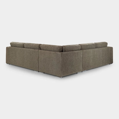 Naples Sofa Mocha Fabric Large Corner Sofa