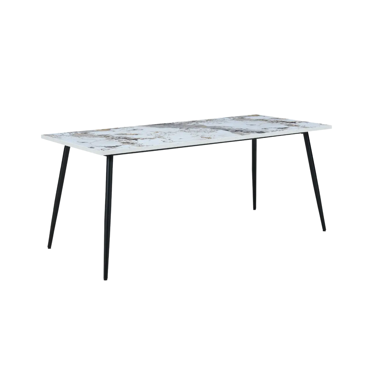 Horizon Large Marble Effect Dining Table – Pandora Finish by Twenty10 Design