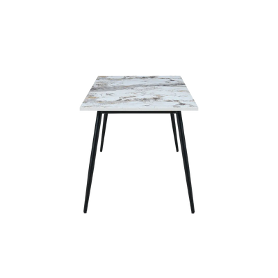 Horizon Large Marble Effect Dining Table – Pandora Finish by Twenty10 Design