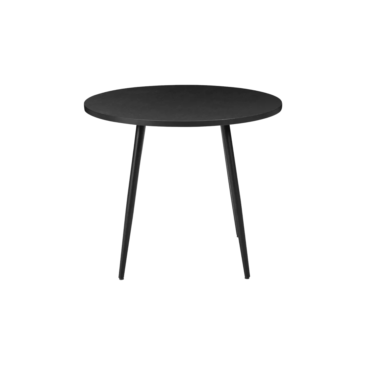 Horizon Black Round Dining Table – Compact Woodgrain Design by Twenty10