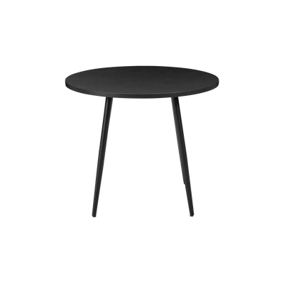 Horizon Black Round Dining Table – Compact Woodgrain Design by Twenty10