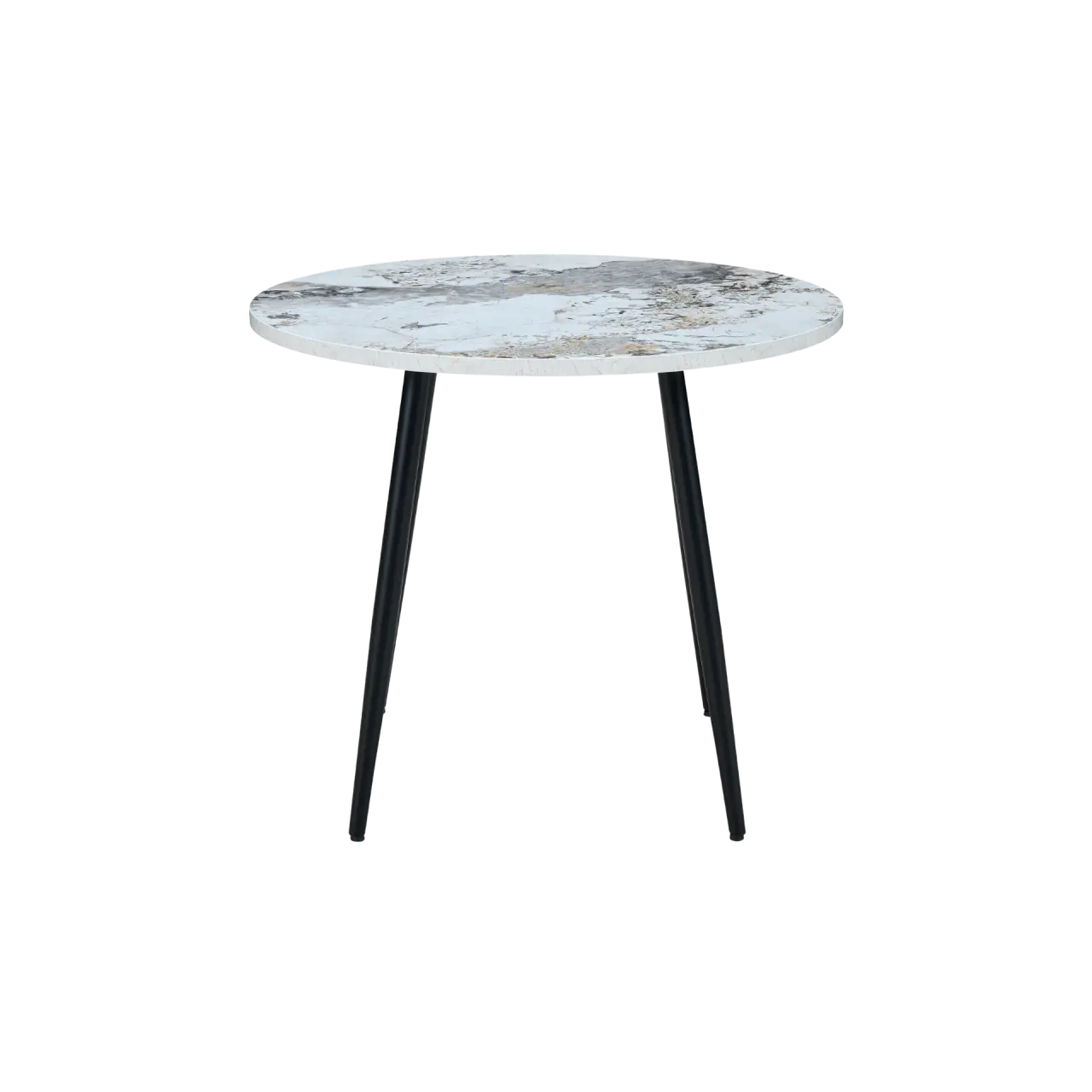 Horizon Round Dining Table – Pandora Black Marble Effect by Twenty10 Design