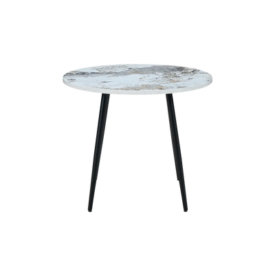 Horizon Round Dining Table – Pandora Black Marble Effect by Twenty10 Design