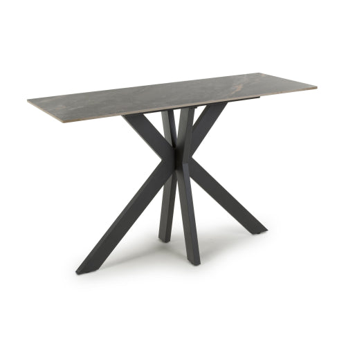 Nova Grey Ceramic Marble Console Table