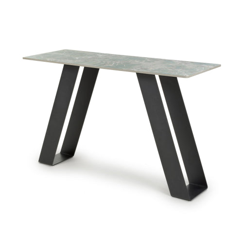 Oscar Green Ceramic Marble Console Table