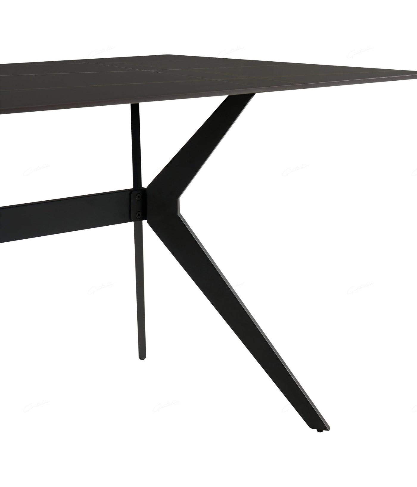 Livia 160cm Black Ceramic Sintered Marble Dining Table - Esme Furnishings
