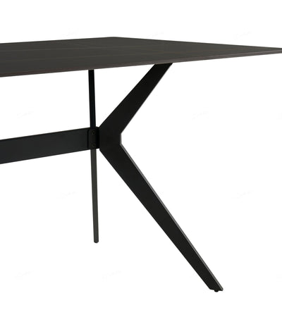 Livia 160cm Black Ceramic Sintered Marble Dining Table - Esme Furnishings