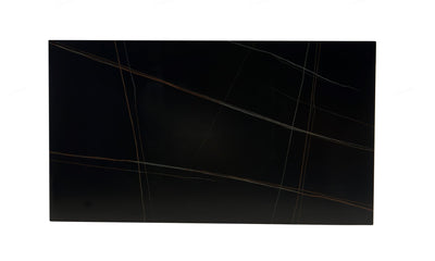 Livia 160cm Black Ceramic Sintered Marble Dining Table - Esme Furnishings