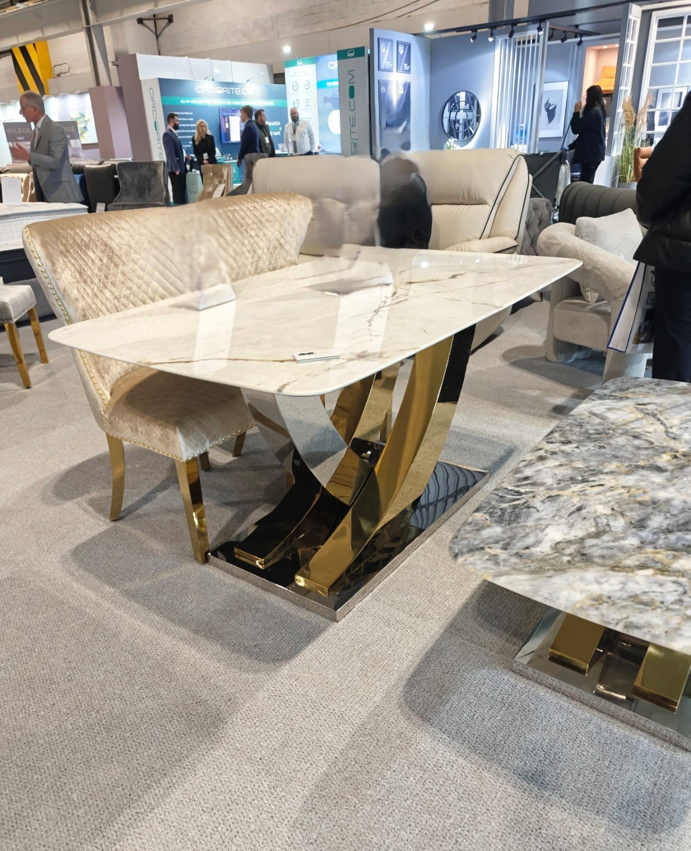 Lucy X Leg Gold 150cm Dining Table In 2 Colours - Esme Furnishings