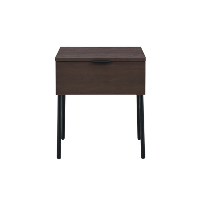 Twenty10 Luna Single Drawer Bedside Table in Espresso