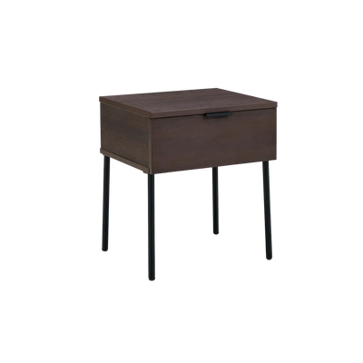 Twenty10 Luna Single Drawer Bedside Table in Espresso