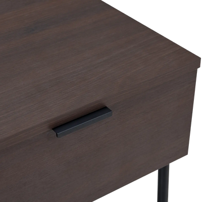 Twenty10 Luna Single Drawer Bedside Table in Espresso