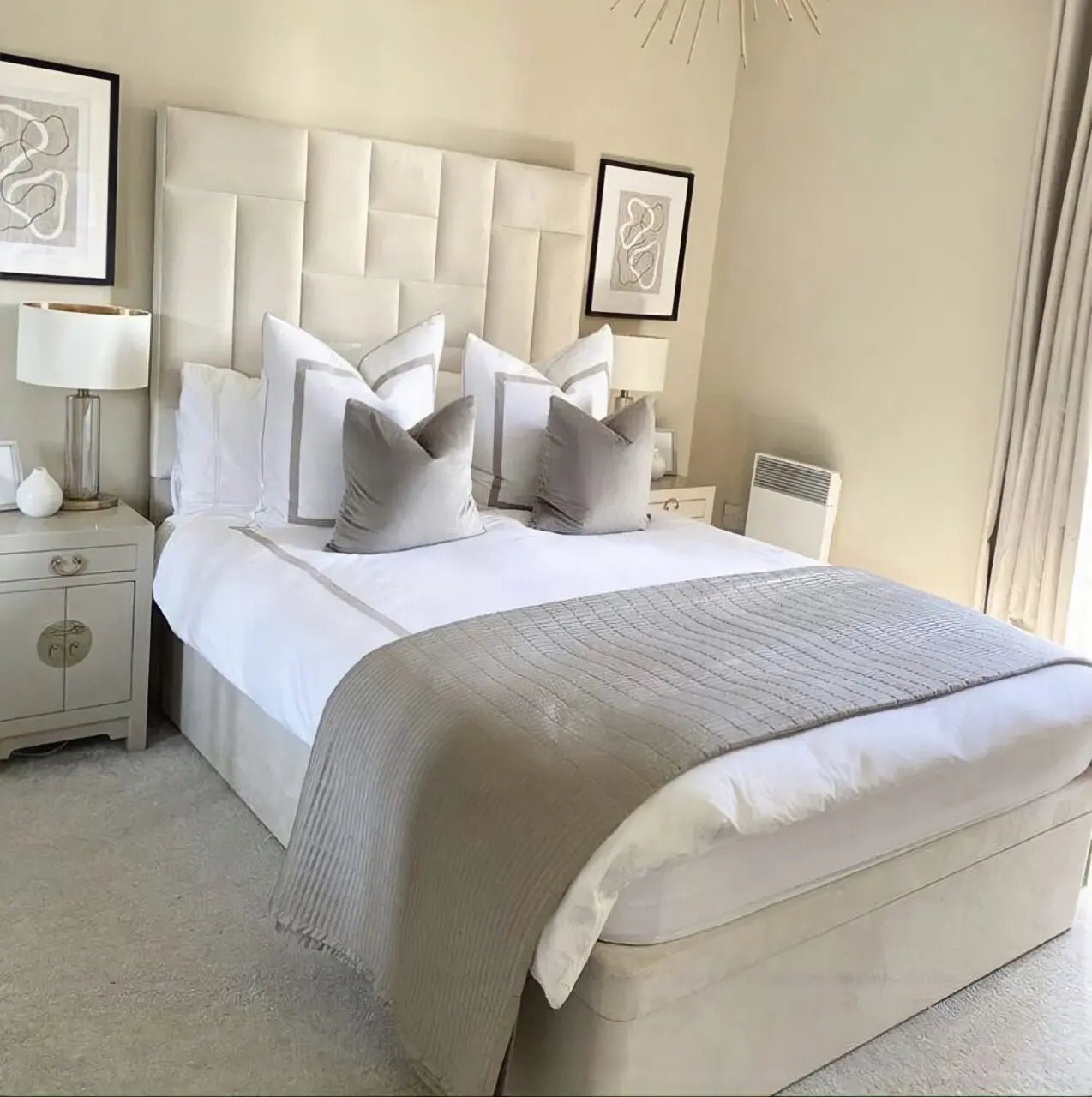 Luxe Linea Upholstered Bed - Esme Furnishings
