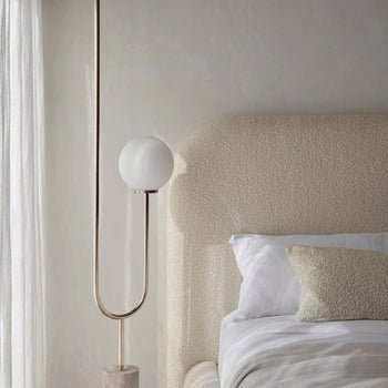 Luxury Boucle Upholstered Bed Frame - Esme Furnishings