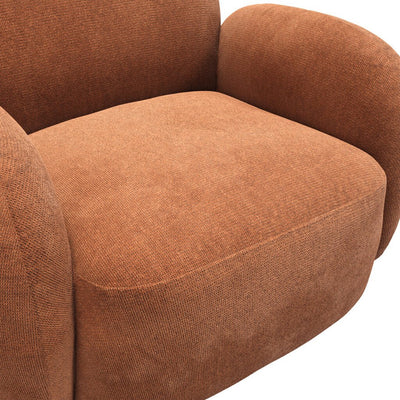 Manhattan Designs Hagu Rust Fabric Accent Chair - Esme Furnishings
