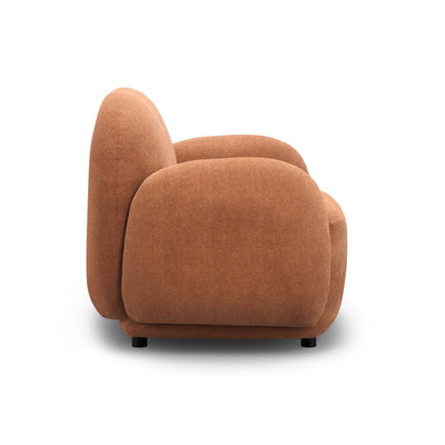 Manhattan Designs Hagu Rust Fabric Accent Chair - Esme Furnishings