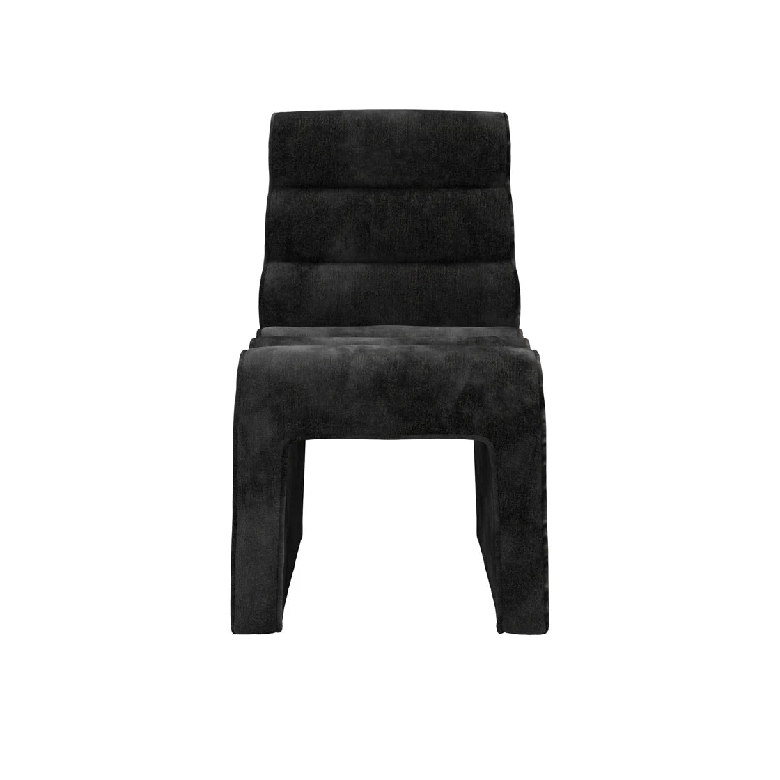 Manhattan Designs Nami Black Velvet Chenille Dining Chair - Esme Furnishings