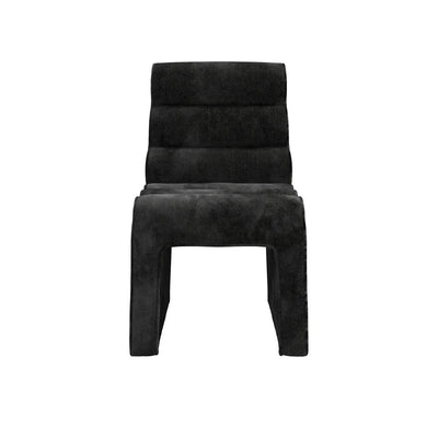 Manhattan Designs Nami Black Velvet Chenille Dining Chair - Esme Furnishings