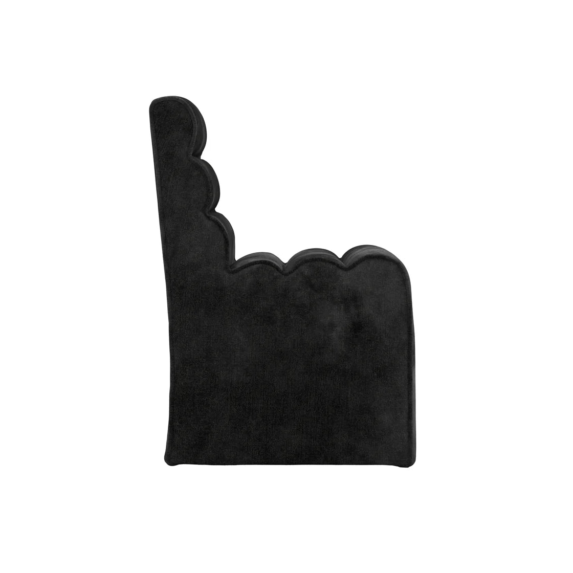 Manhattan Designs Nami Black Velvet Chenille Dining Chair - Esme Furnishings