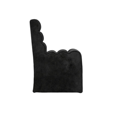 Manhattan Designs Nami Black Velvet Chenille Dining Chair - Esme Furnishings