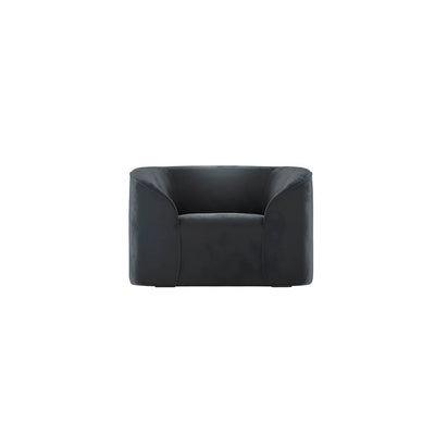 Manhattan Designs Zuma Black Velvet Accent Armchair - Esme Furnishings