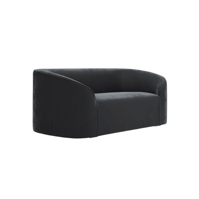 Manhattan Designs Zuma Black Velvet Sofa - Esme Furnishings