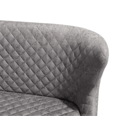 Molton Corner Grey Velvet Bench - Left Hand Facing - Esme Furnishings