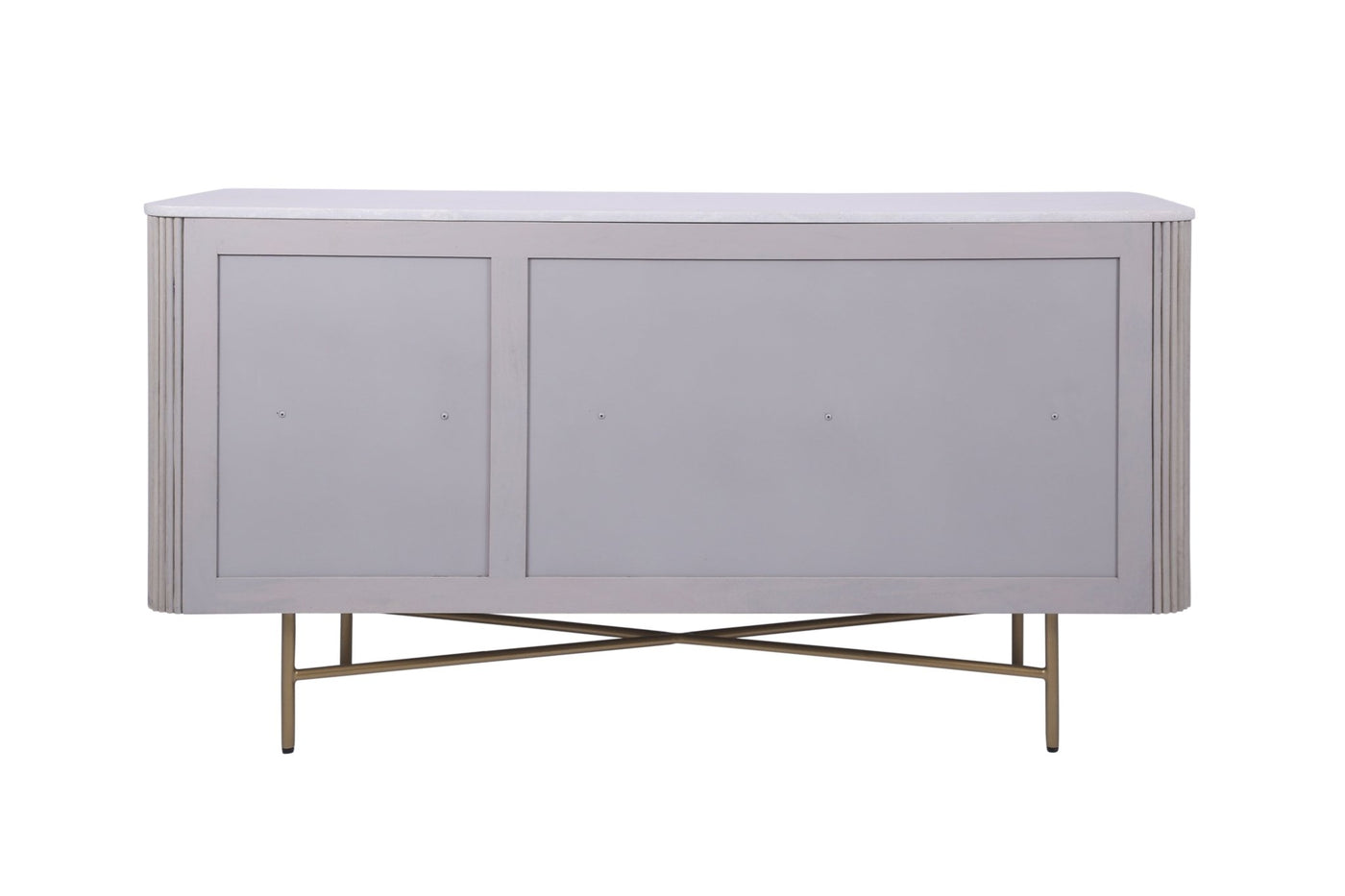 Murano Mango Wood Marble 3 Door Sideboard - Esme Furnishings