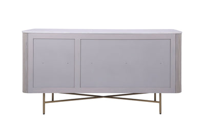 Murano Mango Wood Marble 3 Door Sideboard - Esme Furnishings