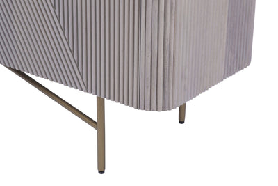 Murano Mango Wood Marble 3 Door Sideboard - Esme Furnishings