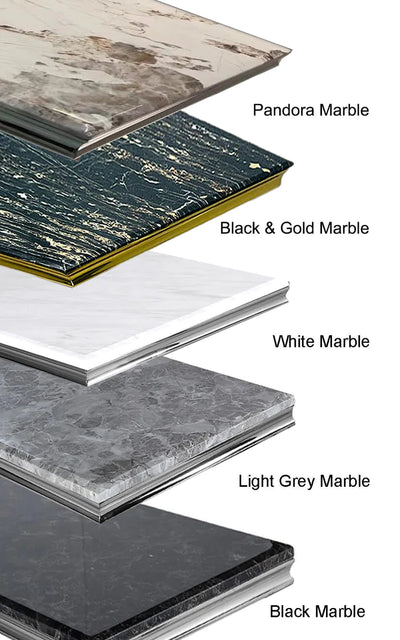 Louis Gold Marble Dining Table In 7 Sizes & Colours