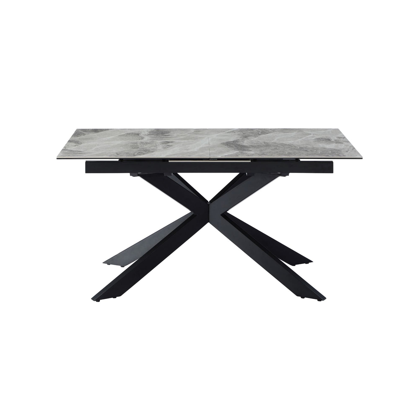 Phoenix 150 - 190cm Grey Ceramic Marble Extending Table - Esme Furnishings