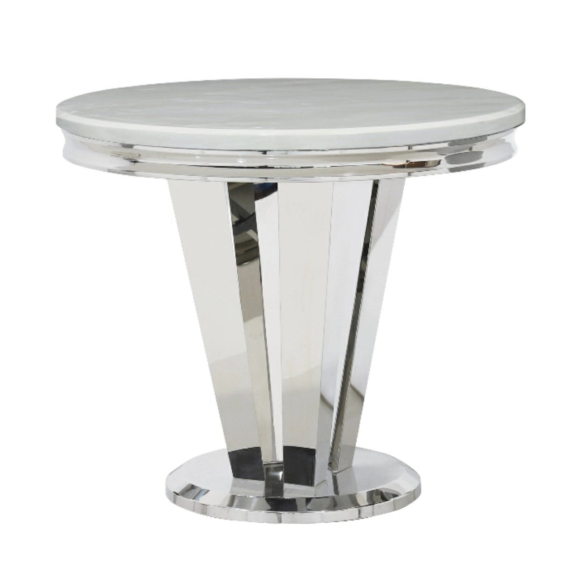 Riccardo 90cm Marble Round Dining Table - 2 Colours Grey/White
