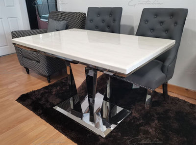 Riccardo 120cm Marble Dining Table - 3 Colours