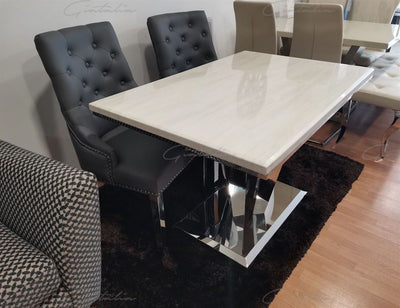Riccardo 120cm Marble Dining Table - 3 Colours