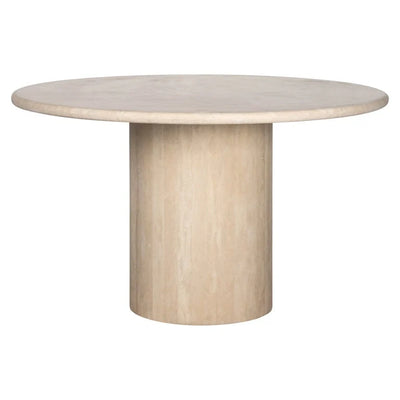 Richmond Interiors Renaissance Italian Travertine Beige Round 130cm Dining Table