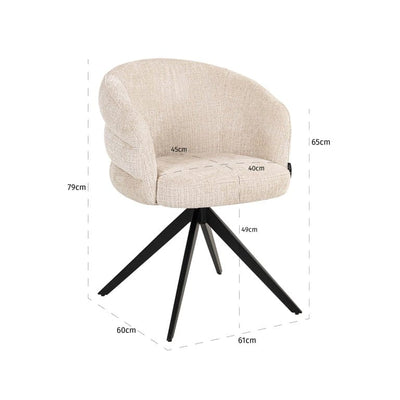 Richmond Interiors Serenity Niagara Beige Chenille Swivel Chair