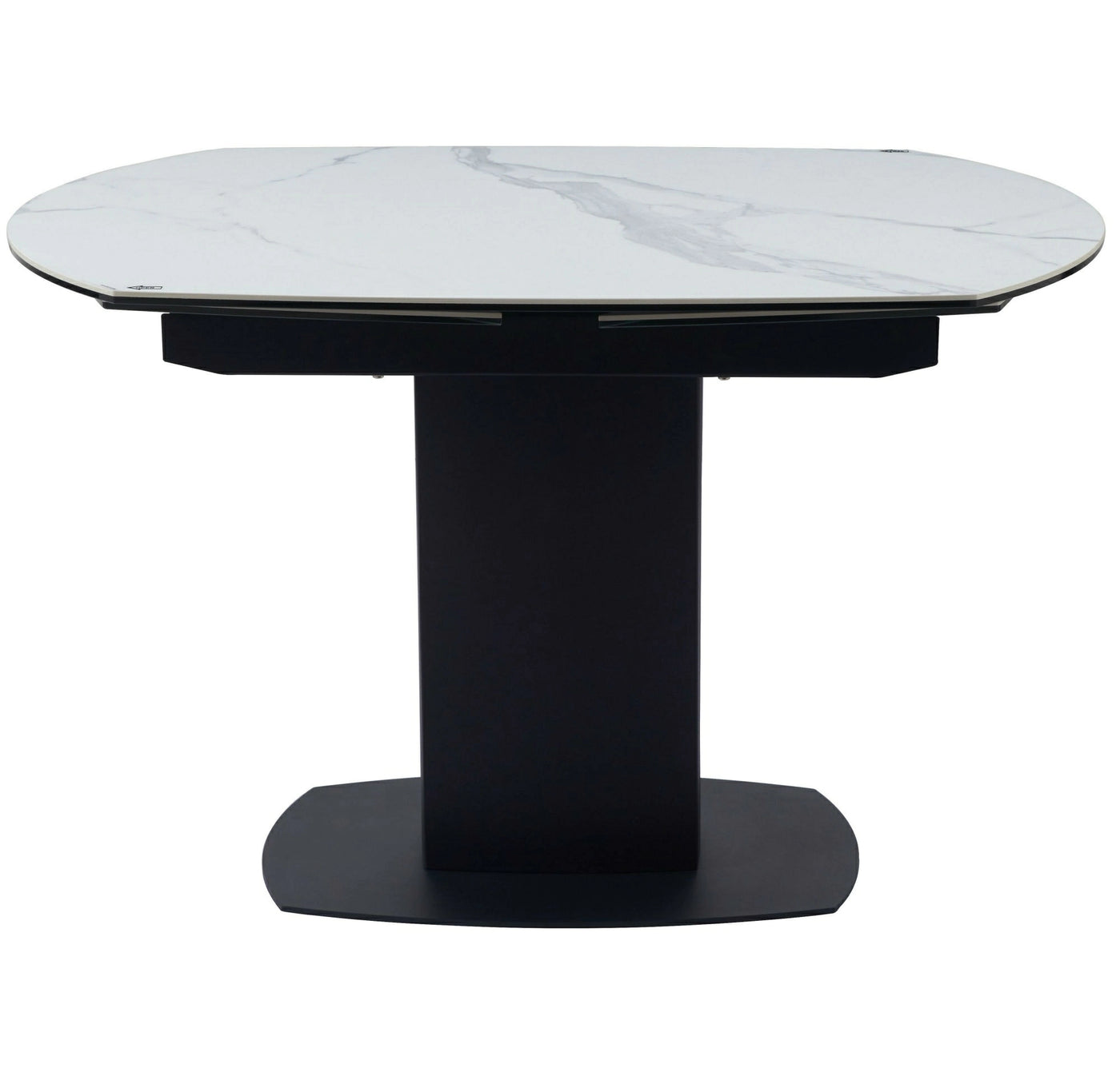 Ritz 120-180cm White Ceramic Marble Swivel Mechanism Extending Table