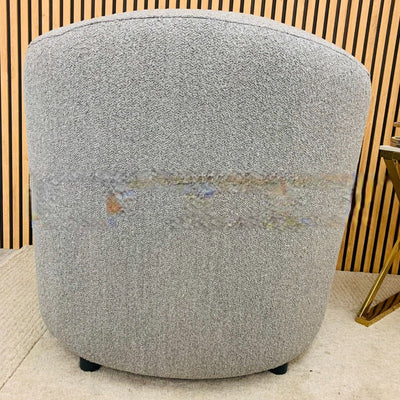 The Boucle Premium 1 Seater Armchair Accent Chair Ivory or Grey Boucle Fabric