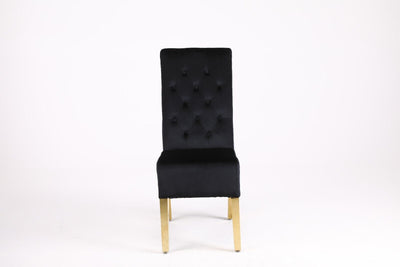 Louis Marble & Gold Dining Table With Lucy Slim Quilted Gold Ring Square Knocker Velvet Chairs